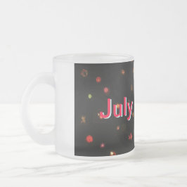 Caneca De Café Vidro Jateado Mug - 4 de julho