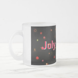 Caneca De Café Vidro Jateado Mug - 4 de julho