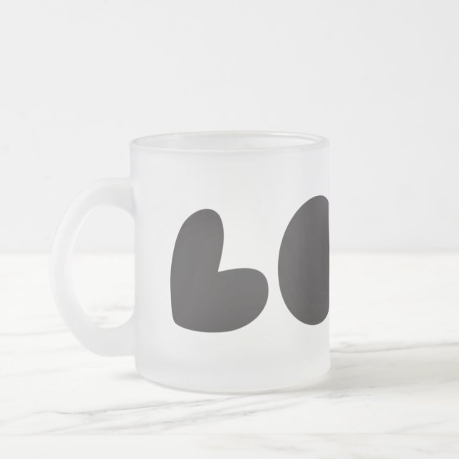 Caneca De Café Vidro Jateado Mug - Aniversário de Casamento (Esquerda)