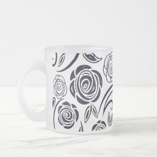 CANECA DE CAFÉ VIDRO JATEADO MUG ART E DESIGN (Esquerda)