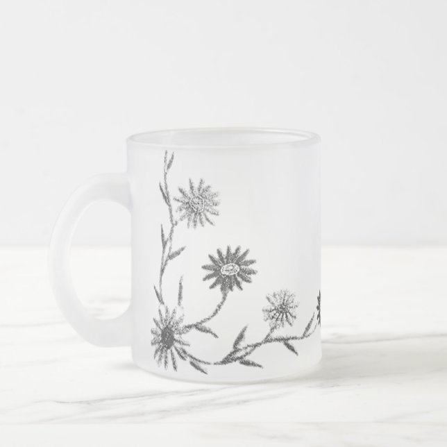 CANECA DE CAFÉ VIDRO JATEADO MUG ART E DESIGN (Esquerda)