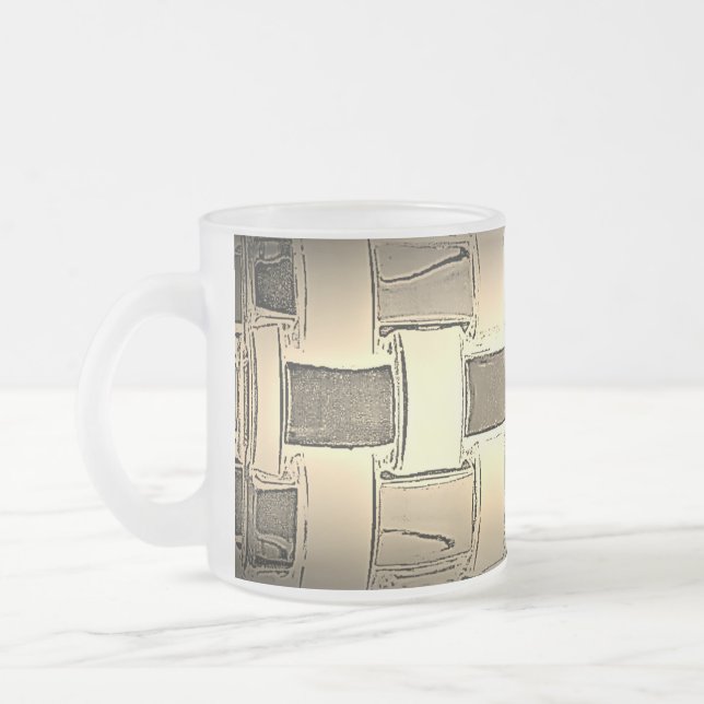 CANECA DE CAFÉ VIDRO JATEADO MUG ART E DESIGN (Esquerda)
