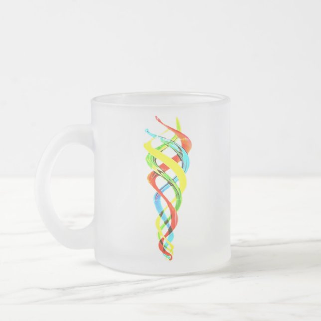 CANECA DE CAFÉ VIDRO JATEADO MUG ART E DESIGN (Esquerda)