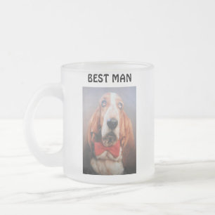 Caneca De Café Vidro Jateado Mug Com O Melhor Homem De Basset Hound