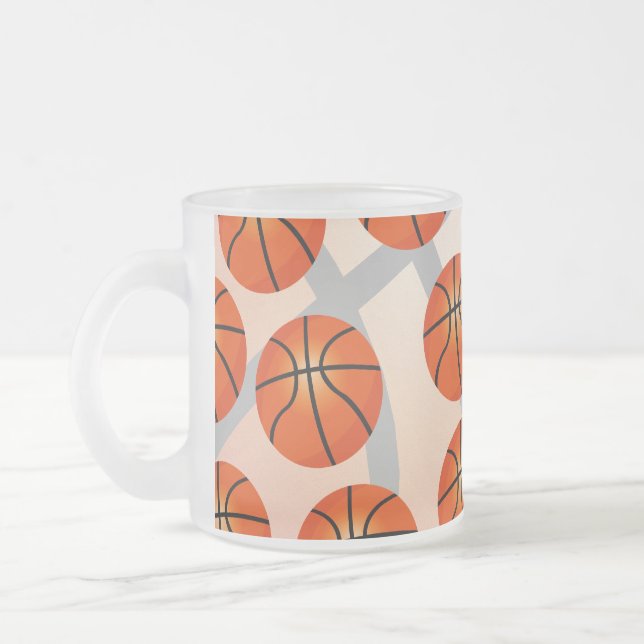 Caneca De Café Vidro Jateado Mug de basquete (Esquerda)