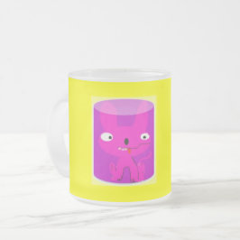 Caneca De Café Vidro Jateado Mug de café amarelo