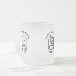 Caneca De Café Vidro Jateado Mug de café personalizado: comece seu dia com um S