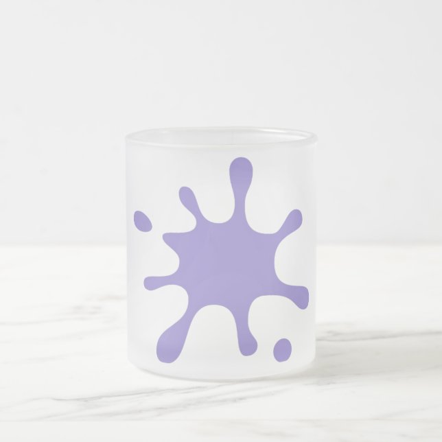 Caneca De Café Vidro Jateado Mug de cor azul (Centro)