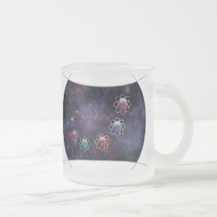 Caneca De Café Vidro Jateado Mug de Razão Circular