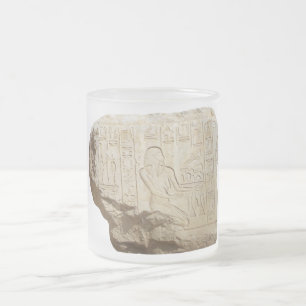 Caneca De Café Vidro Jateado Mug do hieroglifo egípcio - escolha estilo e cor