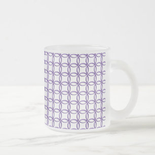 Caneca De Café Vidro Jateado Mug - Encaixando os anéis roxos