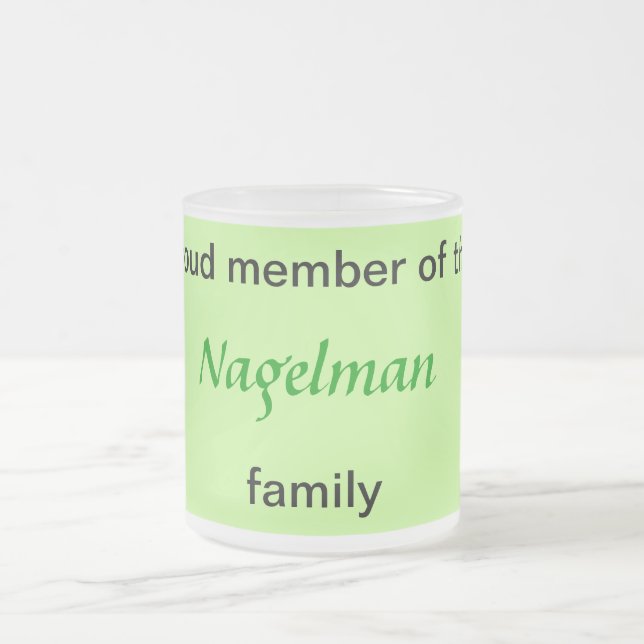 Caneca De Café Vidro Jateado Mug - Orgulhoso Membro da Família (Centro)