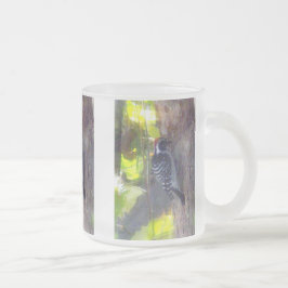 Caneca De Café Vidro Jateado Mug - pica-pau