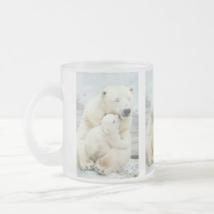 Caneca De Café Vidro Jateado Mug "Polar Love"