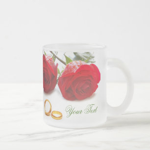 Caneca De Café Vidro Jateado Mug Romântico Personalizado