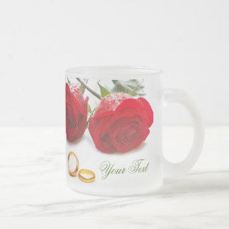 Caneca De Café Vidro Jateado Mug Romântico Personalizado