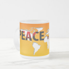 Caneca De Café Vidro Jateado Mugs da morfina de paz vs guerra