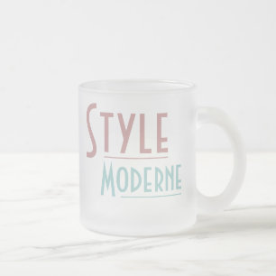 Caneca De Café Vidro Jateado MÚSICA MODERNA (fosco de vidro)