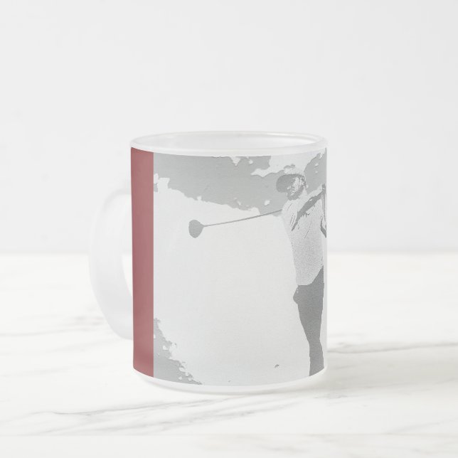 Caneca De Café Vidro Jateado My Favorite Golf Coach (Frente Esquerda)