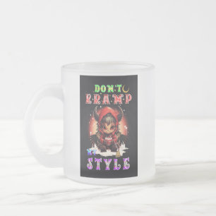 Caneca De Café Vidro Jateado Não atrapalhe meu estilo