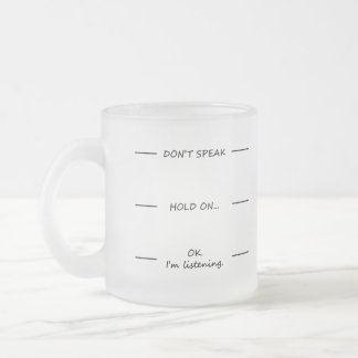 Caneca De Café Vidro Jateado Não fale! Copo De Café Engraçado