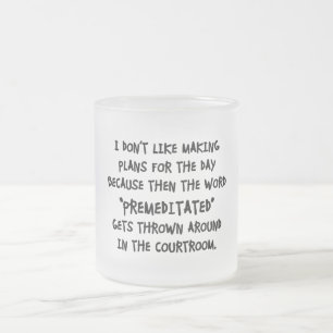 Caneca De Café Vidro Jateado Não Gosto de Fazer Planos