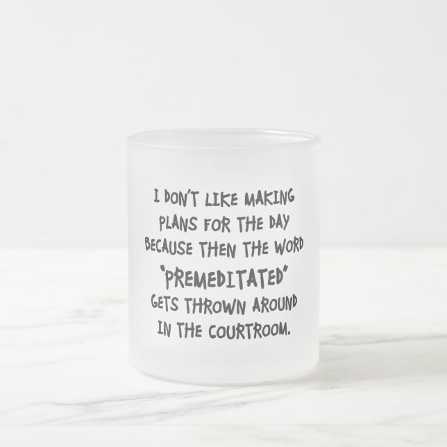 Caneca De Café Vidro Jateado Não Gosto de Fazer Planos (Centro)