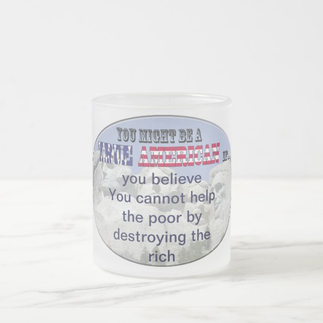 Caneca De Café Vidro Jateado não pode ajudar pobres destruindo ricos (Centro)