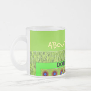 Caneca De Café Vidro Jateado Não se Preocupe Fique Feliz Impressão de Arte