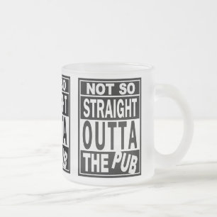 Caneca De Café Vidro Jateado Não Tão Hetero Do Humor Do Bebendo Pub 2