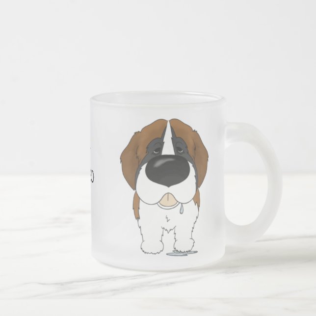 Caneca De Café Vidro Jateado Nariz grande St Bernard (Direita)