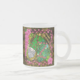 CANECA DE CAFÉ VIDRO JATEADO NATAL DE MERCADORIAS PERSONALIZADO COM ÁRVORE XMAS