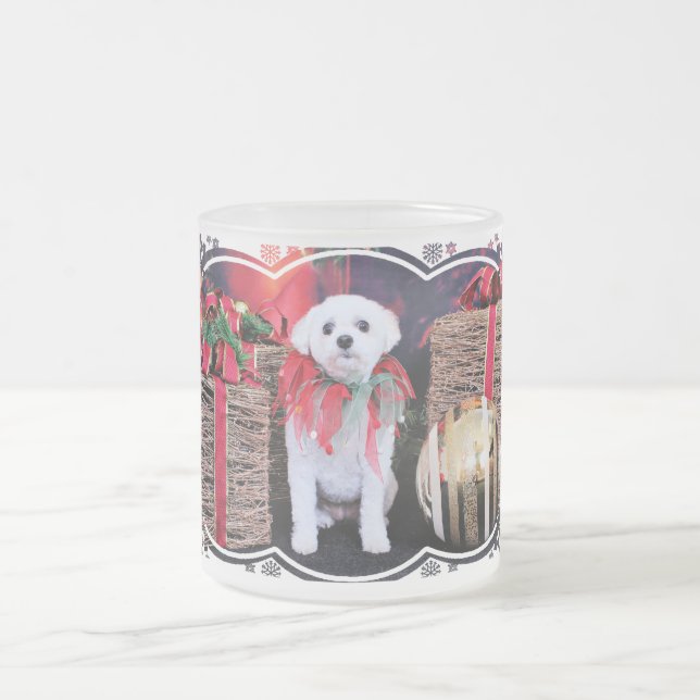 Caneca De Café Vidro Jateado Natal - MaltiPoo - Taz (Centro)