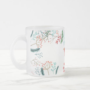 Caneca De Café Vidro Jateado Natal Russo Natural