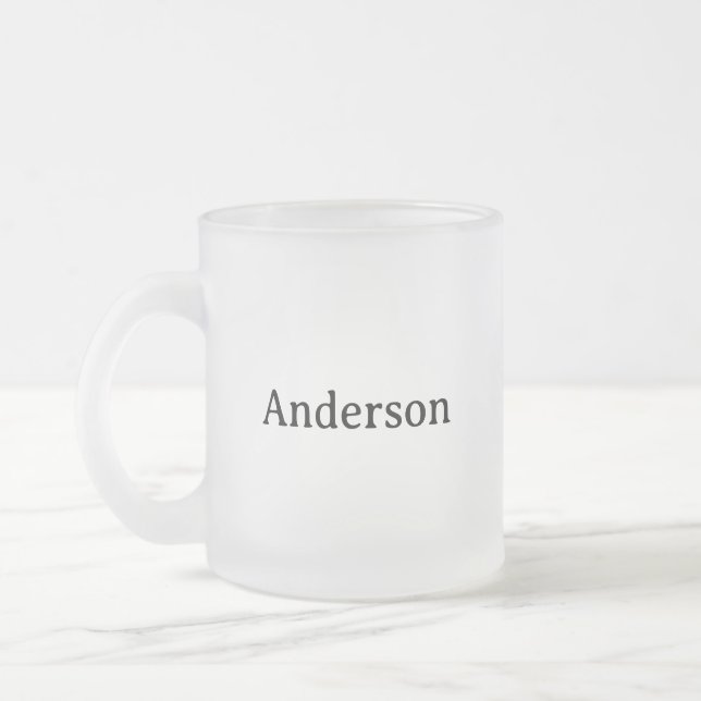 Caneca De Café Vidro Jateado Negócios Profissionais Simples 295 ml (Esquerda)