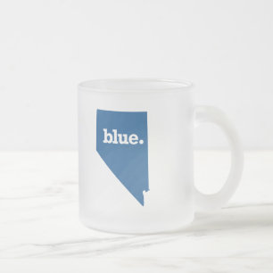 CANECA DE CAFÉ VIDRO JATEADO NEVADA ESTADO AZUL