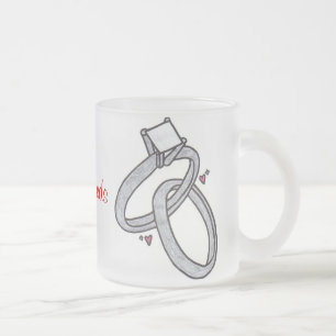 Caneca De Café Vidro Jateado Newlyweds