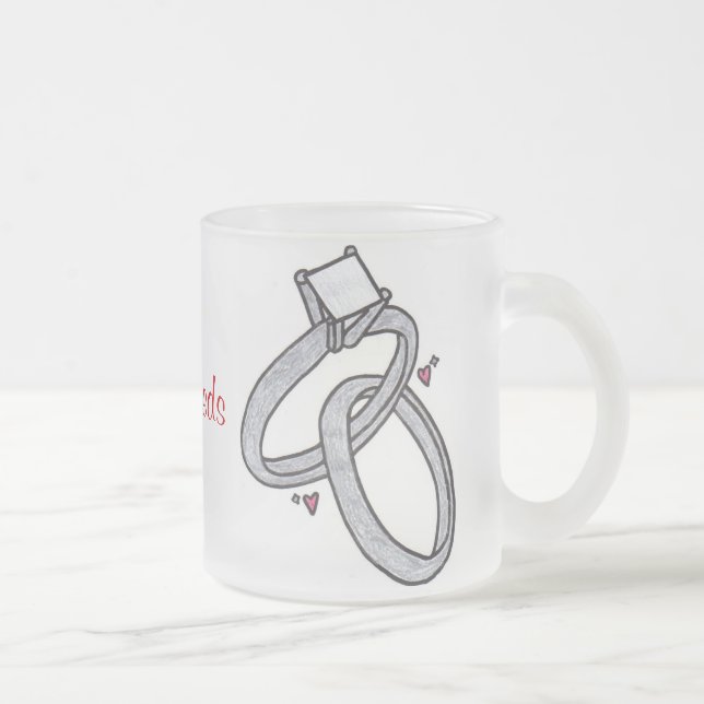 Caneca De Café Vidro Jateado Newlyweds (Direita)