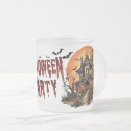 Caneca De Café Vidro Jateado 🎃 no estilo Spooky Fosco de Halloween