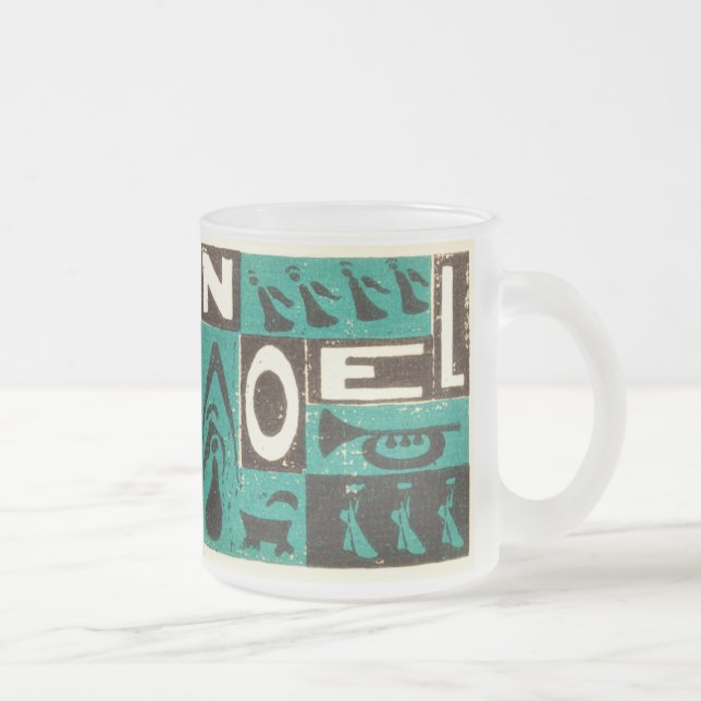 Caneca De Café Vidro Jateado Noel Green (Direita)