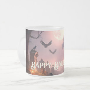 Caneca De Café Vidro Jateado Noite das Sombras – Um Feitiço de Halloween Desper