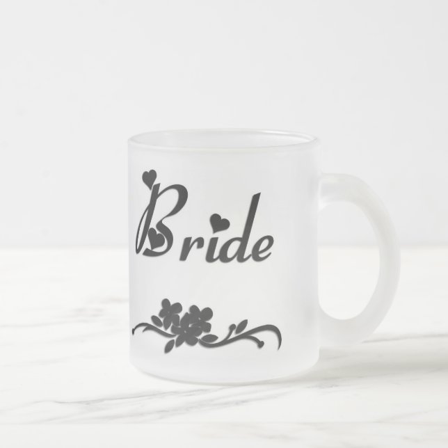 Caneca De Café Vidro Jateado Noiva clássica (Direita)