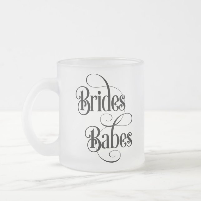 Caneca De Café Vidro Jateado Noivas Bebês (Esquerda)
