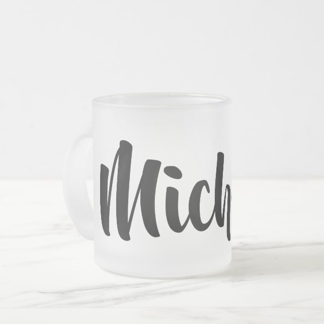 Caneca De Café Vidro Jateado Nome Adorável (Frente Esquerda)