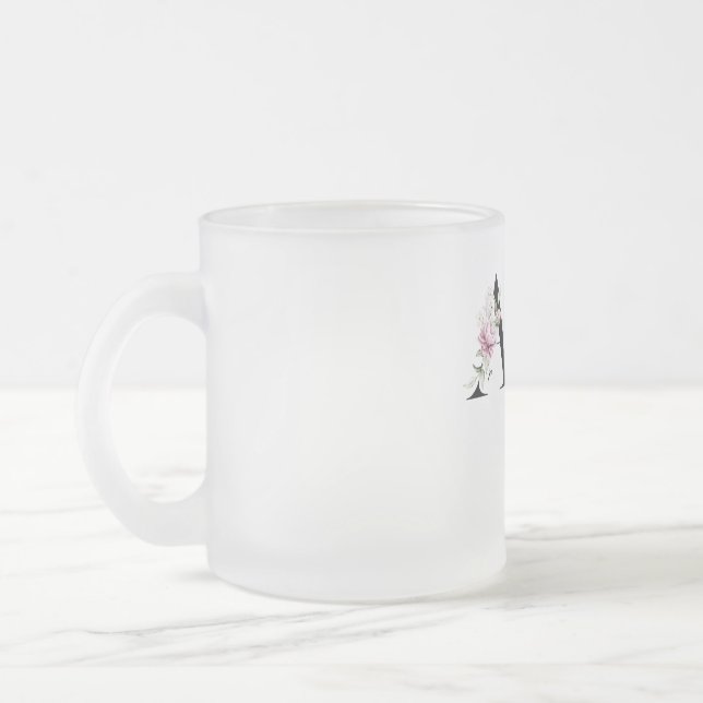 Caneca De Café Vidro Jateado Nome Ava (Esquerda)