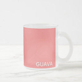 Caneca De Café Vidro Jateado Nome de cor rosa da goiaba