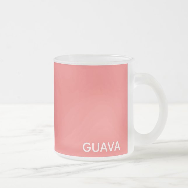 Caneca De Café Vidro Jateado Nome de cor rosa da goiaba (Direita)
