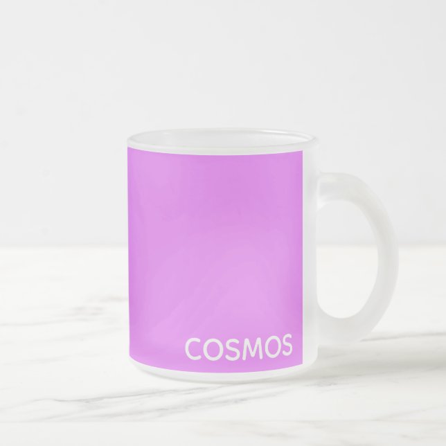Caneca De Café Vidro Jateado Nome de cor roxa do Cosmos (Direita)