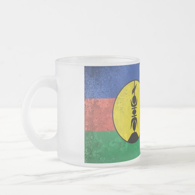 Caneca De Café Vidro Jateado Nova Caledónia (Esquerda)