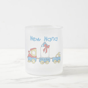 Caneca De Café Vidro Jateado Nova Nana - Camisetas de trem e presentes